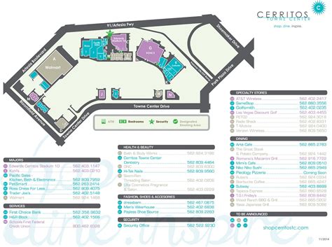 los cerritos center map